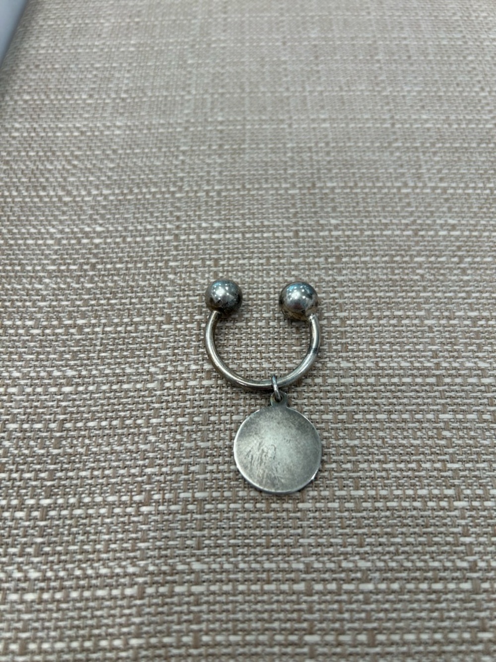 Tiffany & Co. Sterling Silver Round Disc Charm Keychain